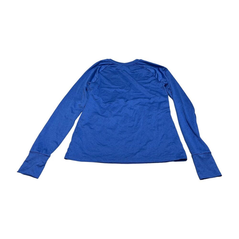 Athletic Works Running Shirt Women's Small Blue Stretch Long Sleeve Workout - Picture 2 of 7